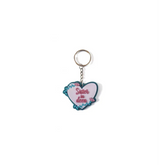 Hartvormige sleutelhanger -sister met bloemenaccenten voor een mooie sleutelhanger